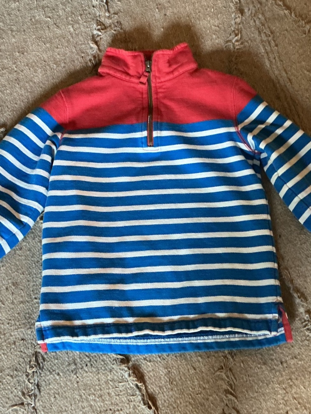 Mini Boden Red White and Blue Stripe Rugby